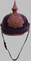 Historischer Helm von 1874, der dem Brandmeister vorbehalten war!