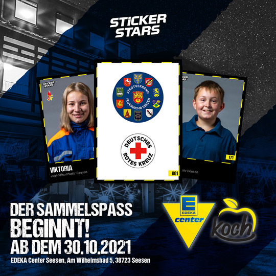 Sticker Sammel Spaß der Freiwilligen Feuerwehren in Seesen.